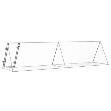 Konijnenkooi 400x105x91 cm gegalvaniseerd staal zilverkleurig 6
