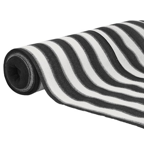 Privacynet 75 g/m² 1x25 m HDPE antracietkleurig en wit 3