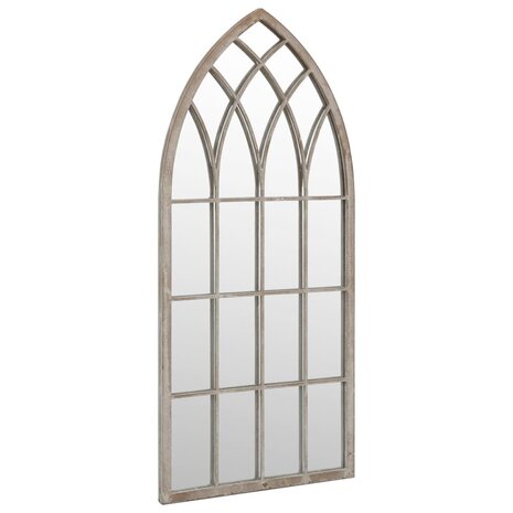 Tuinspiegel 100x45 cm ijzer zandkleurig 2