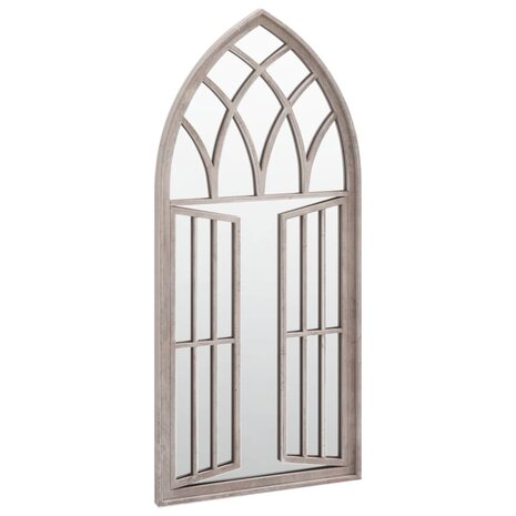 Tuinspiegel 100x45 cm ijzer zandkleurig 3