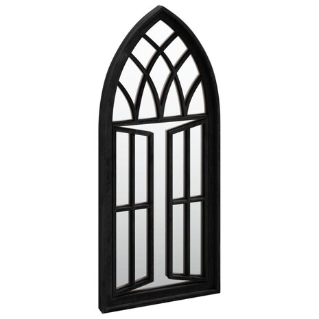 Tuinspiegel 70x30 cm ijzer zwart 3