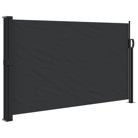 Windscherm uittrekbaar 120x600 cm zwart 2