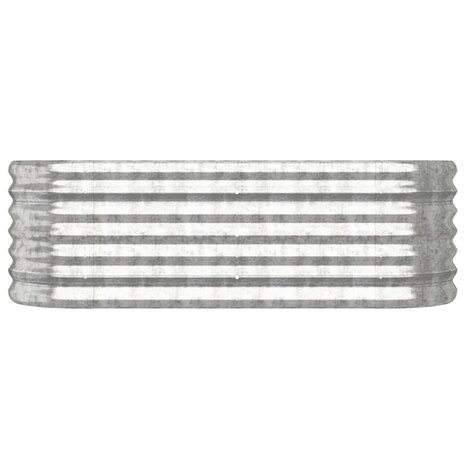 Plantenbak 114x40x36 cm gepoedercoat staal zilverkleurig 3