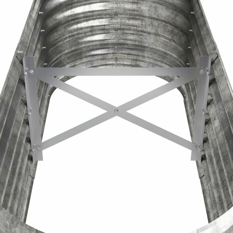 Plantenbak 114x40x36 cm gepoedercoat staal zilverkleurig 5