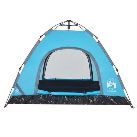 Tent 3-persoons snelontgrendeling blauw 8