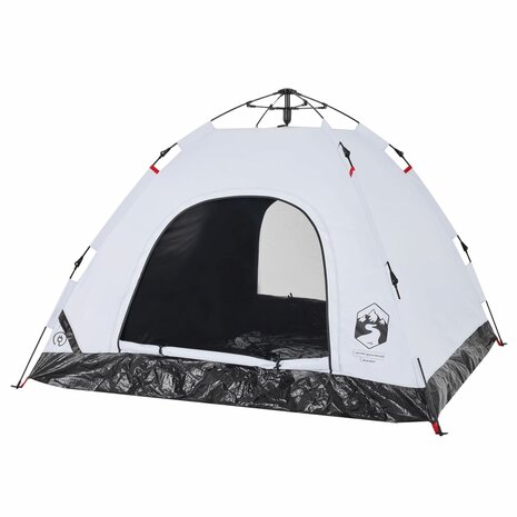 Tent 3-persoons snelontgrendeling verduisterende stof wit 5