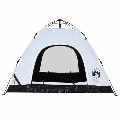 Tent 3-persoons snelontgrendeling verduisterende stof wit 8
