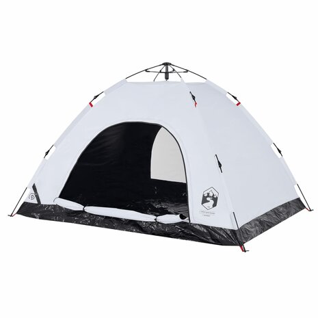 Tent 4-persoons snelontgrendeling verduisterende stof wit 5