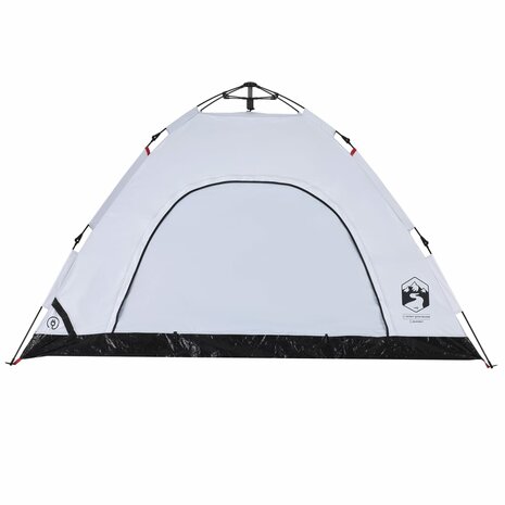 Tent 4-persoons snelontgrendeling verduisterende stof wit 7