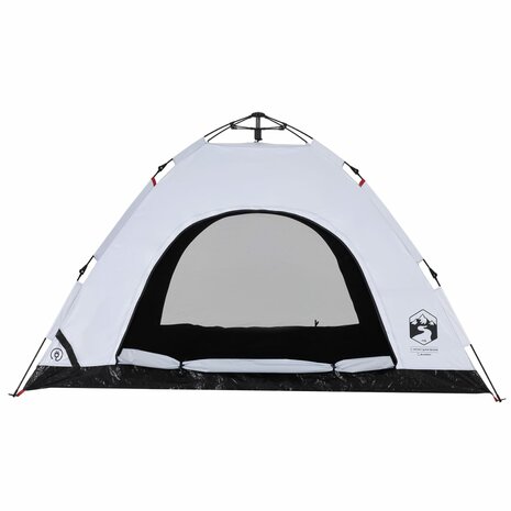 Tent 4-persoons snelontgrendeling verduisterende stof wit 8