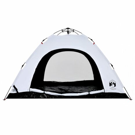 Tent 5-persoons snelontgrendeling verduisterende stof wit 8