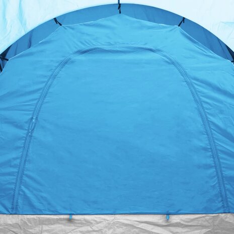 Tent 6-persoons blauw en lichtblauw 7