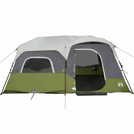 Tent 9-persoons waterdicht met LED lichtgroen 5