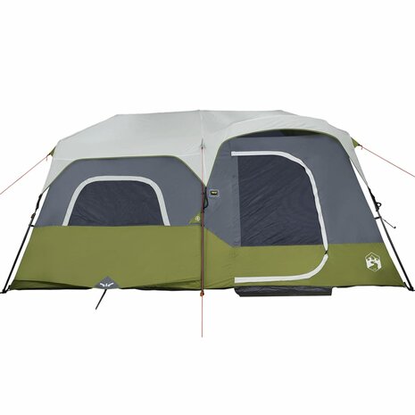 Tent 9-persoons waterdicht met LED lichtgroen 7