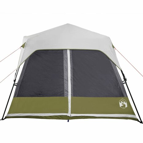 Tent 9-persoons waterdicht met LED lichtgroen 8