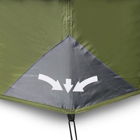 Tent 9-persoons waterdicht met LED lichtgroen 12