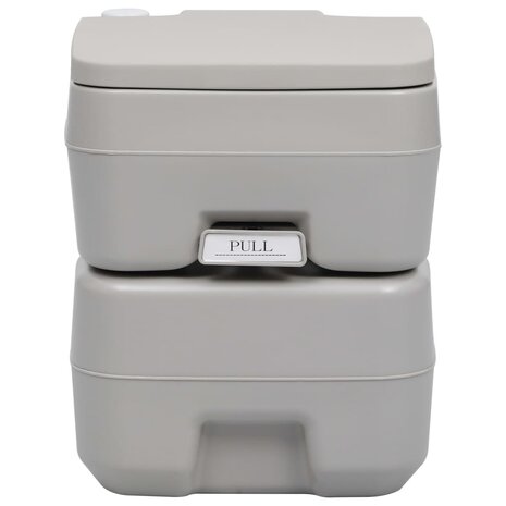 Kampeertoilet draagbaar 20 + 10 L grijs 2