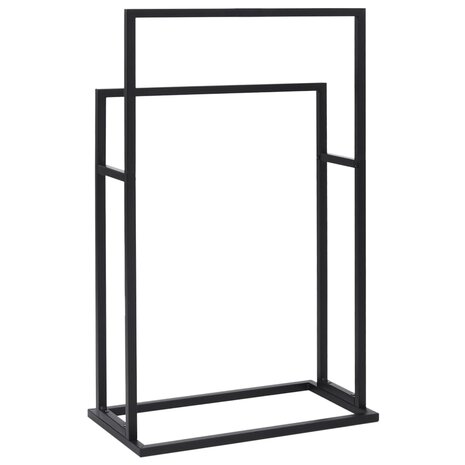 Handdoekenrek vrijstaand 48x24x78,5 cm ijzer zwart 5