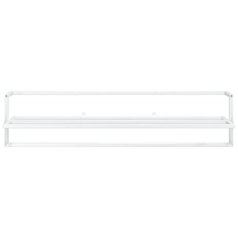 Handdoekenrek 95x25x22 cm ijzer wit 3