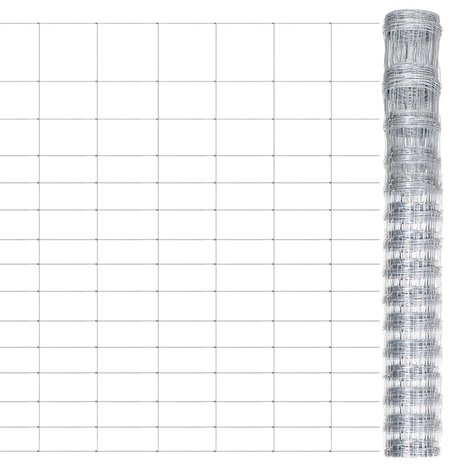 Tuinhek 50x1,6 m gegalvaniseerd staal zilverkleurig 1