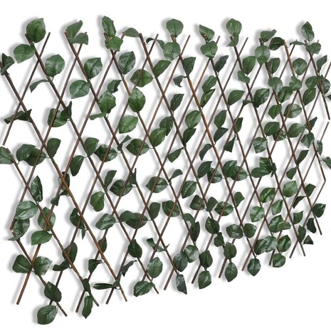 Tuinlatwerk 5 st met kunstbladeren 180x90 cm wilg 3