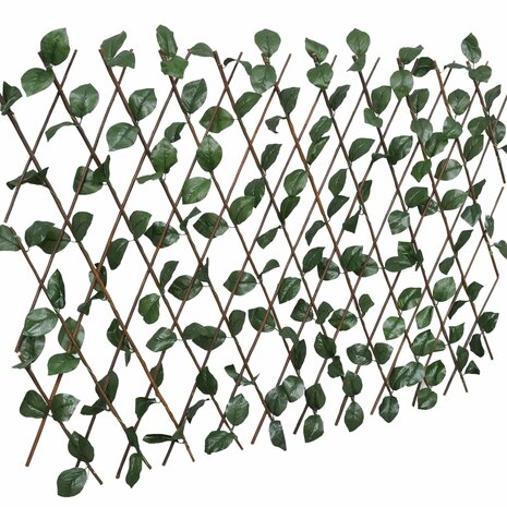 Tuinlatwerk 5 st met kunstbladeren 180x30 cm wilg 2