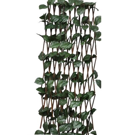 Tuinlatwerk 5 st met kunstbladeren 180x30 cm wilg 3