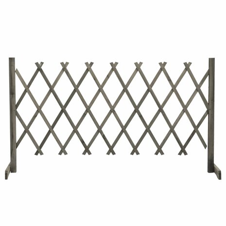 Tuinlatwerk 150x80 cm massief vurenhout grijs 1