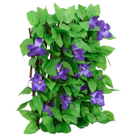  Kunstplant klimop op latwerk 5 st uittrekbaar 180x20 cm groen 2