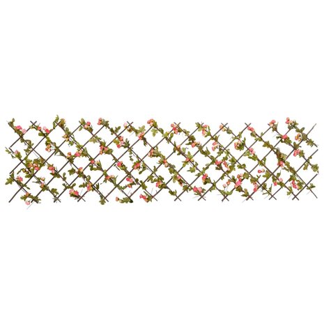  Kunstplant klimop latwerk 5 st uittrekbaar 180x60 cm donkerroze 4