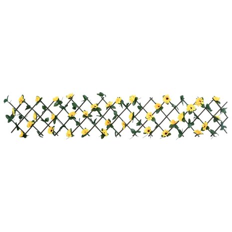  Kunstplant klimop op latwerk 5 st uittrekbaar 180x20 cm geel 4