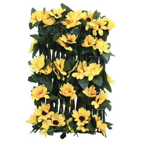  Kunstplant klimop op latwerk 5 st uittrekbaar 180x20 cm geel 5