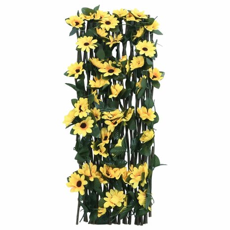  Kunstplant klimop op latwerk 5 st uittrekbaar 180x60 cm geel 5