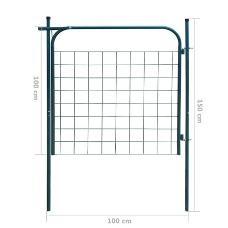 Tuinpoort 100x100 cm groen 6