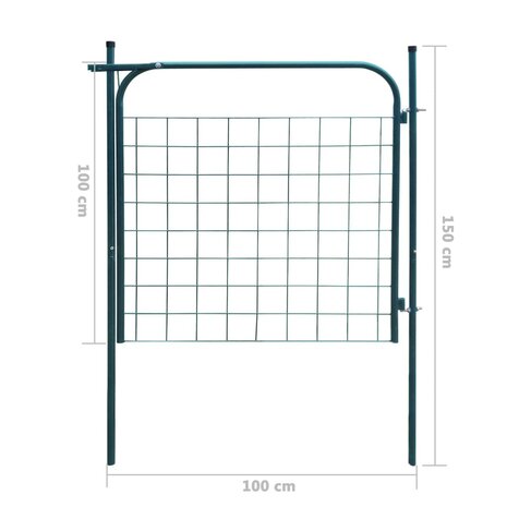 Tuinpoort 100x100 cm antraciet 6