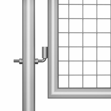 Poort 105x125 cm gegalvaniseerd staal zilverkleurig 3