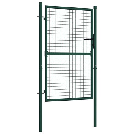 Poort 100x125 cm staal groen 2