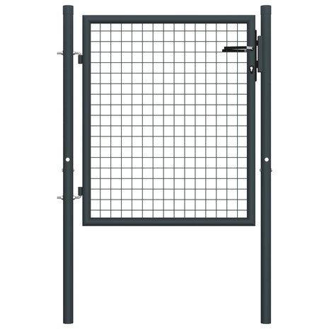 Gaaspoort 100x125 cm gegalvaniseerd staal grijs 1