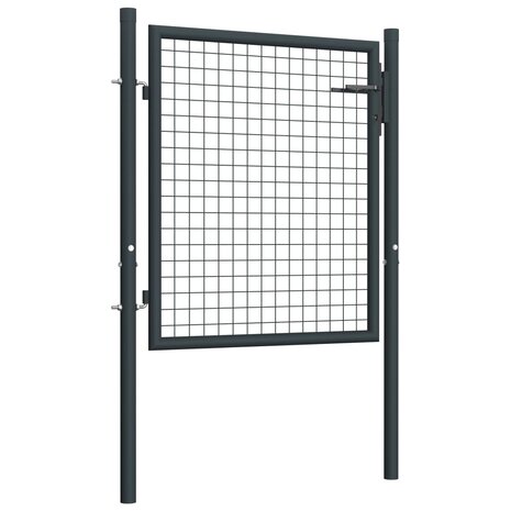 Gaaspoort 100x125 cm gegalvaniseerd staal grijs 2