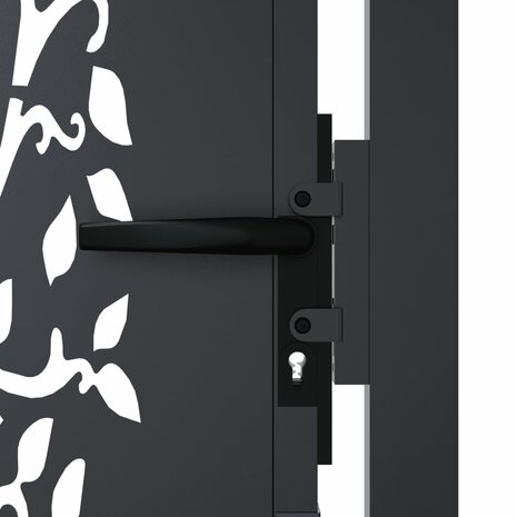 Poort 105x180 cm met boomontwerp staal antracietkleurig 7
