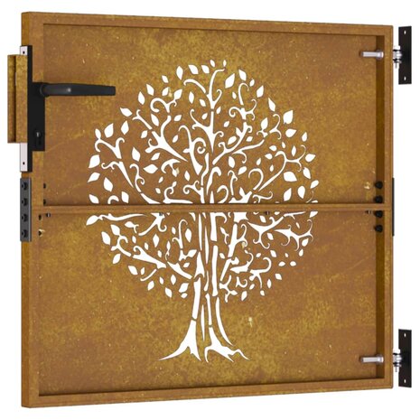 Poort 85x75 cm boomontwerp cortenstaal 6