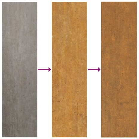 Poort 85x125 cm vierkant cortenstaal 9