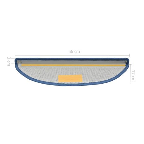 Trapmatten 10 st 56x17x3 cm blauw 8