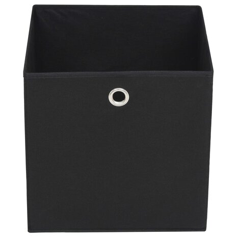 Opbergboxen 4 st 32x32x32 cm nonwoven stof zwart 3