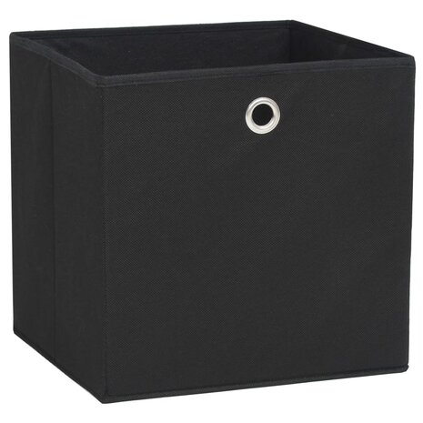 Opbergboxen 4 st 32x32x32 cm nonwoven stof zwart 4
