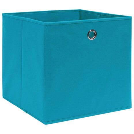 Opbergboxen 10 st 32x32x32 cm stof babyblauw 2