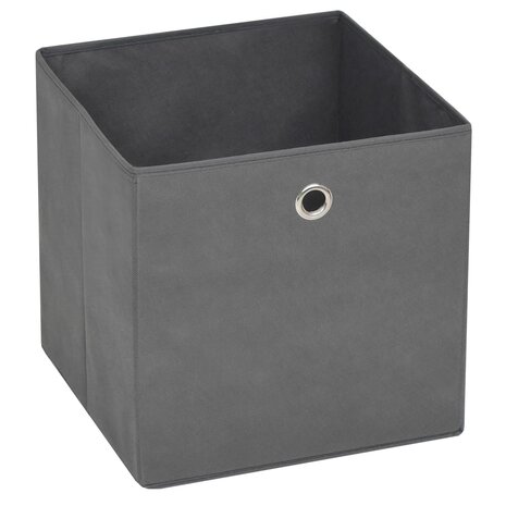 Opbergboxen 10 st 28x28x28 cm nonwoven stof grijs 3
