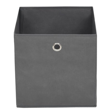 Opbergboxen 10 st 28x28x28 cm nonwoven stof grijs 4