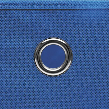 Opbergboxen 4 st 28x28x28 cm nonwoven stof blauw 4