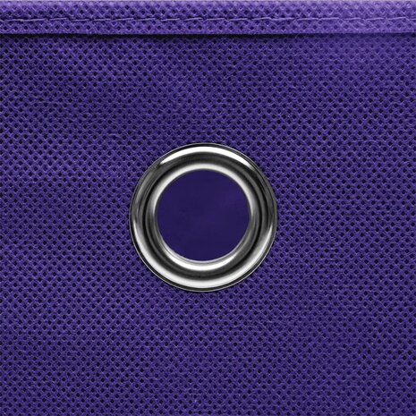 Opbergboxen met deksel 10 st 28x28x28 cm paars 5